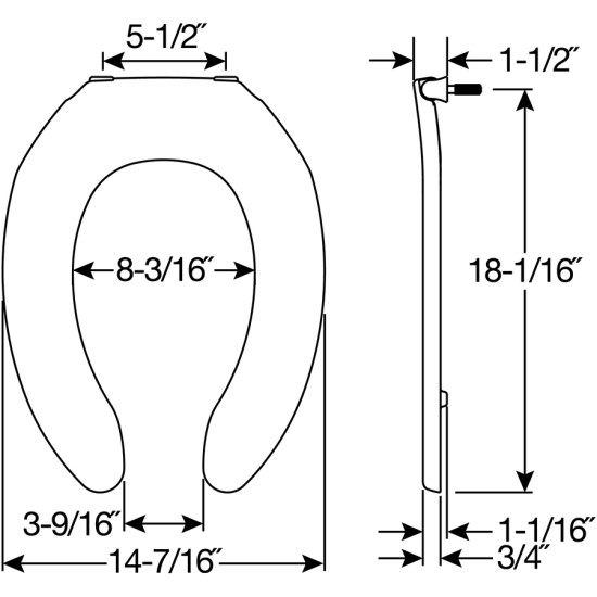 Bemis Toilet Seat 1055SSC 000 | Toiletseats.com